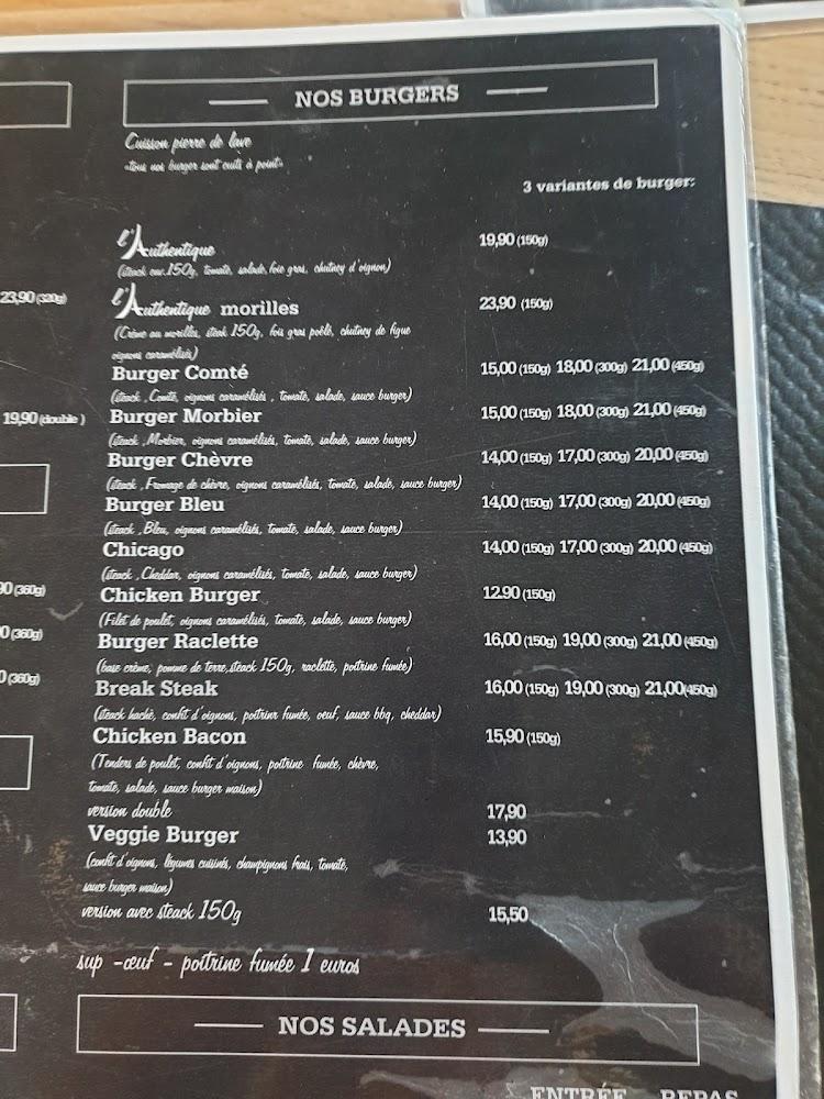 L'authentique - Menu Image 1